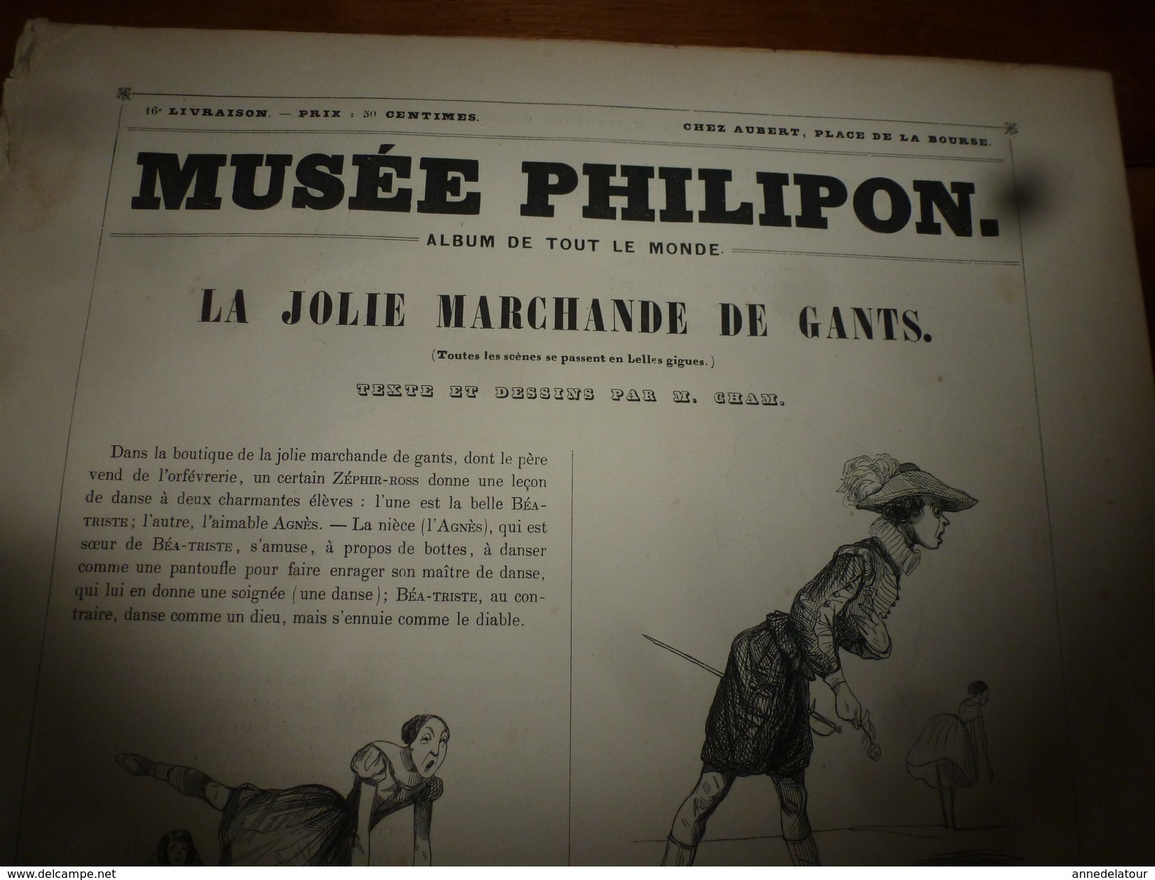 1840 La Jolie Marchande De Gants ,toutes Les Scènes En Belles Gigues  ( MUSEE PHILIPON ) , Texte Et Dessins Par Cham - 1800 - 1849