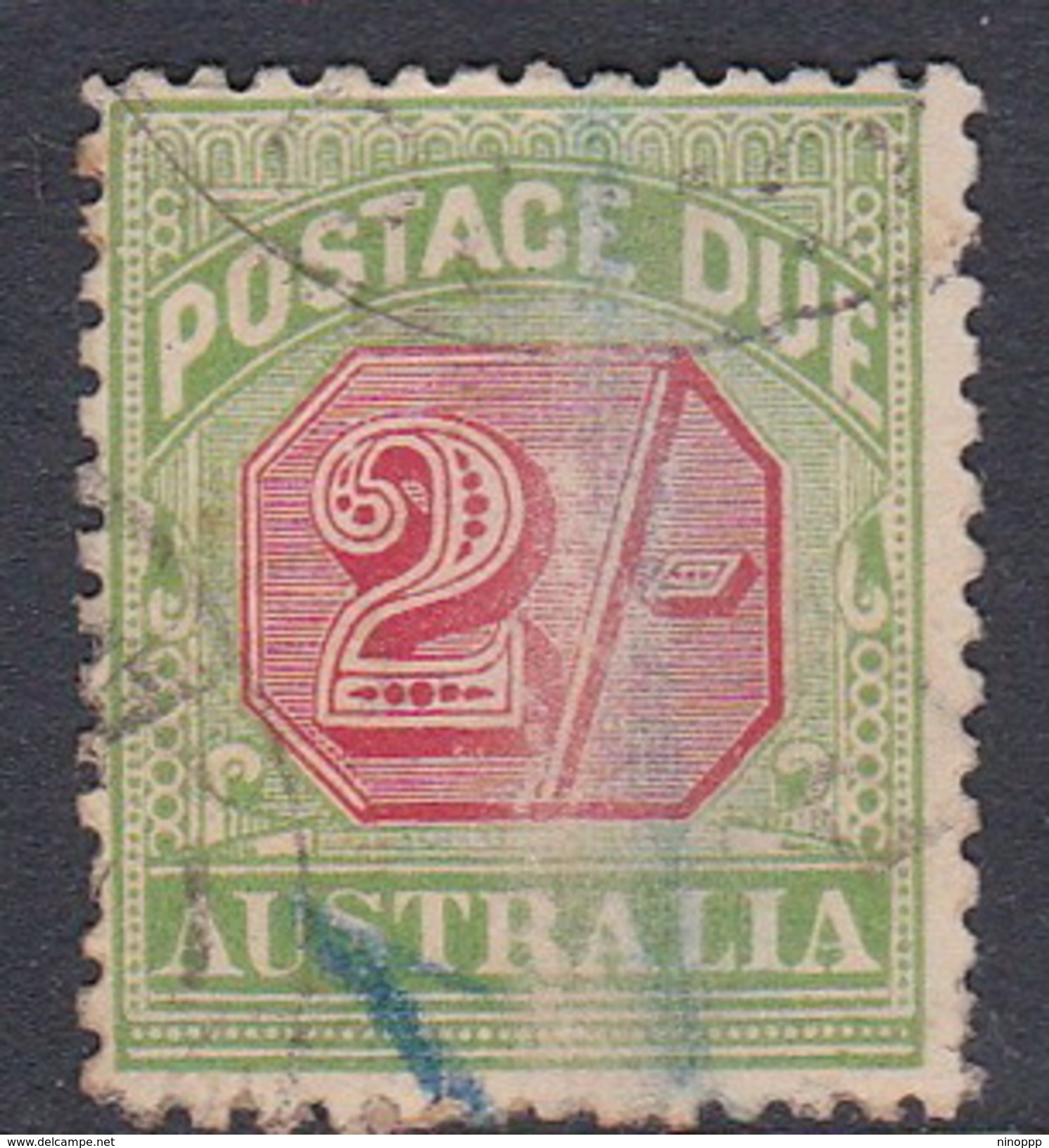 Australia Postage Due Stamps SG D70  1909-1910 Two Shillings Used - Port Dû (Taxe)