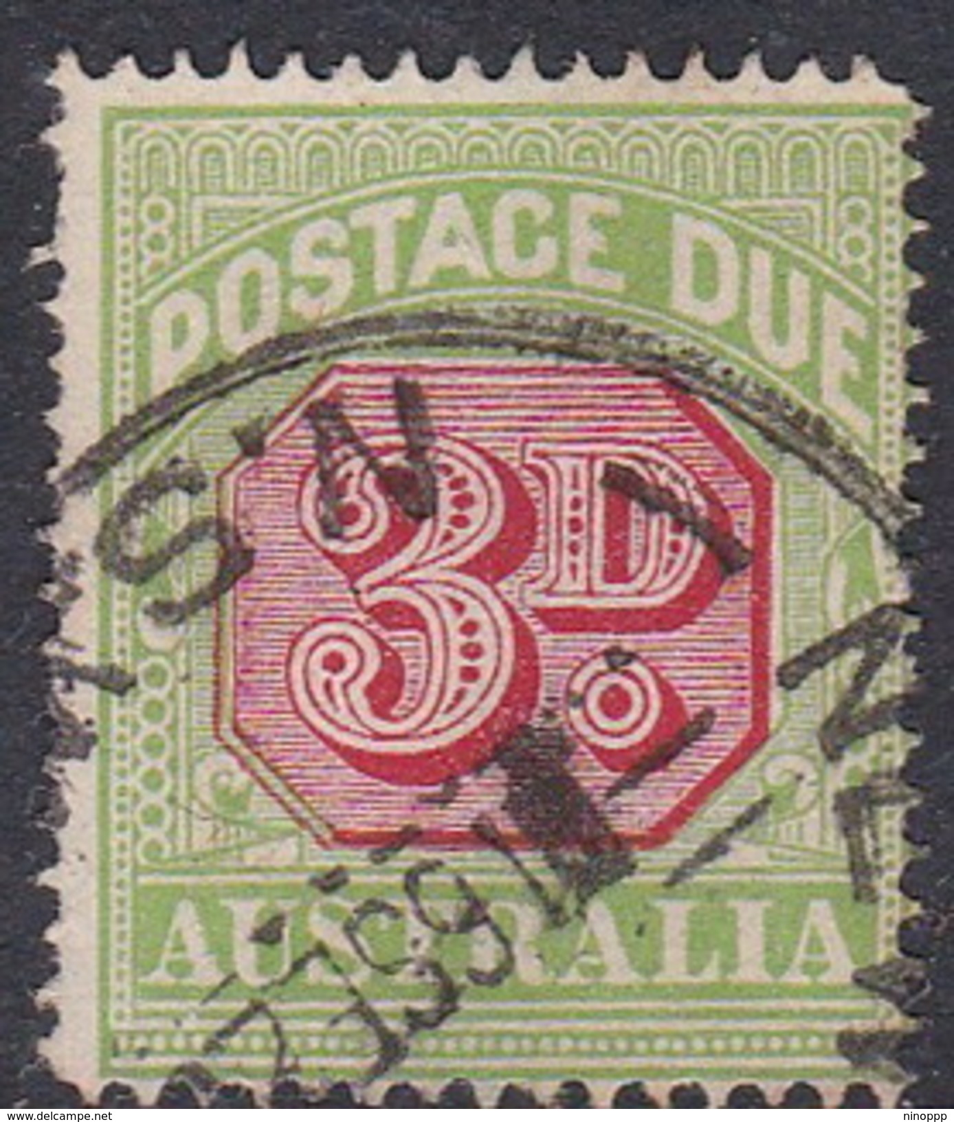 Australia Postage Due Stamps SG D82  1912-23 Three Pennies Perf 14 Used - Port Dû (Taxe)