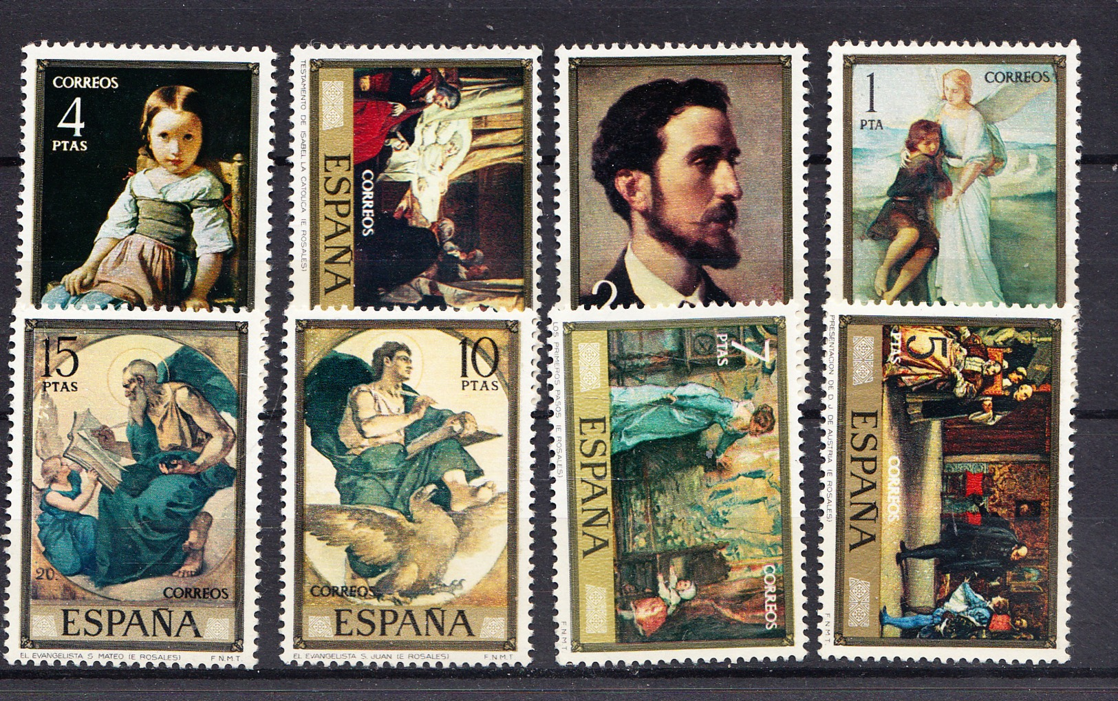 ESPAÑA  1974.EDIFIL Nº 2203/2210. PINTORES: EDUARDO ROSALES  NUEVOS SIN CHARNELA . SES495GRANDE - Nuevos