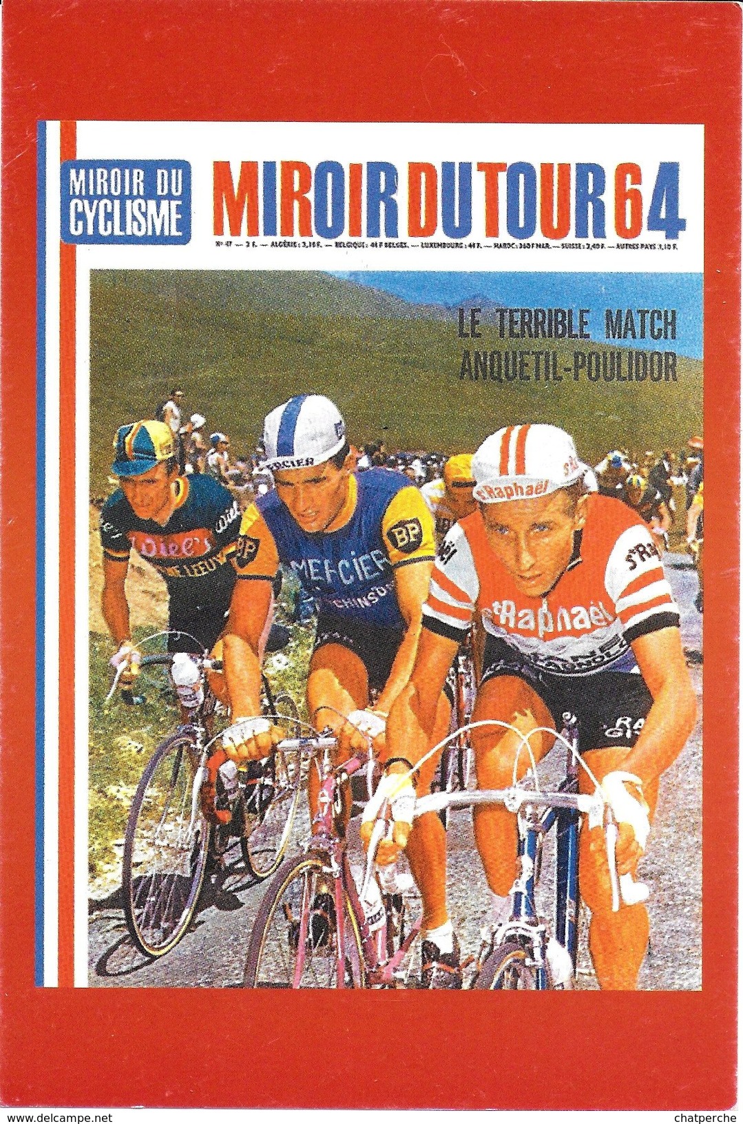 SPORT CYCLISME VELO BICYCLETTE  MIROIR DU CYCLISME TOUR DE FRANCE 1964 POULIDOR ANQUETIL  COLL. MUSEE DE LA PRESSE - Cycling