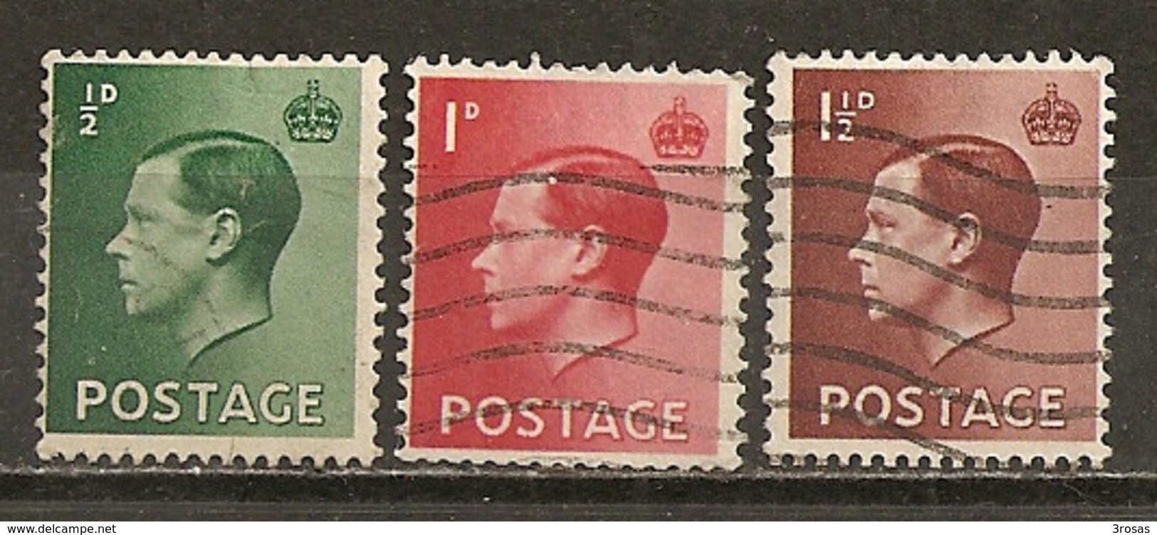 Grande-Bretagne Great Britain 1936 Watermark Inverted Obl - Used Stamps