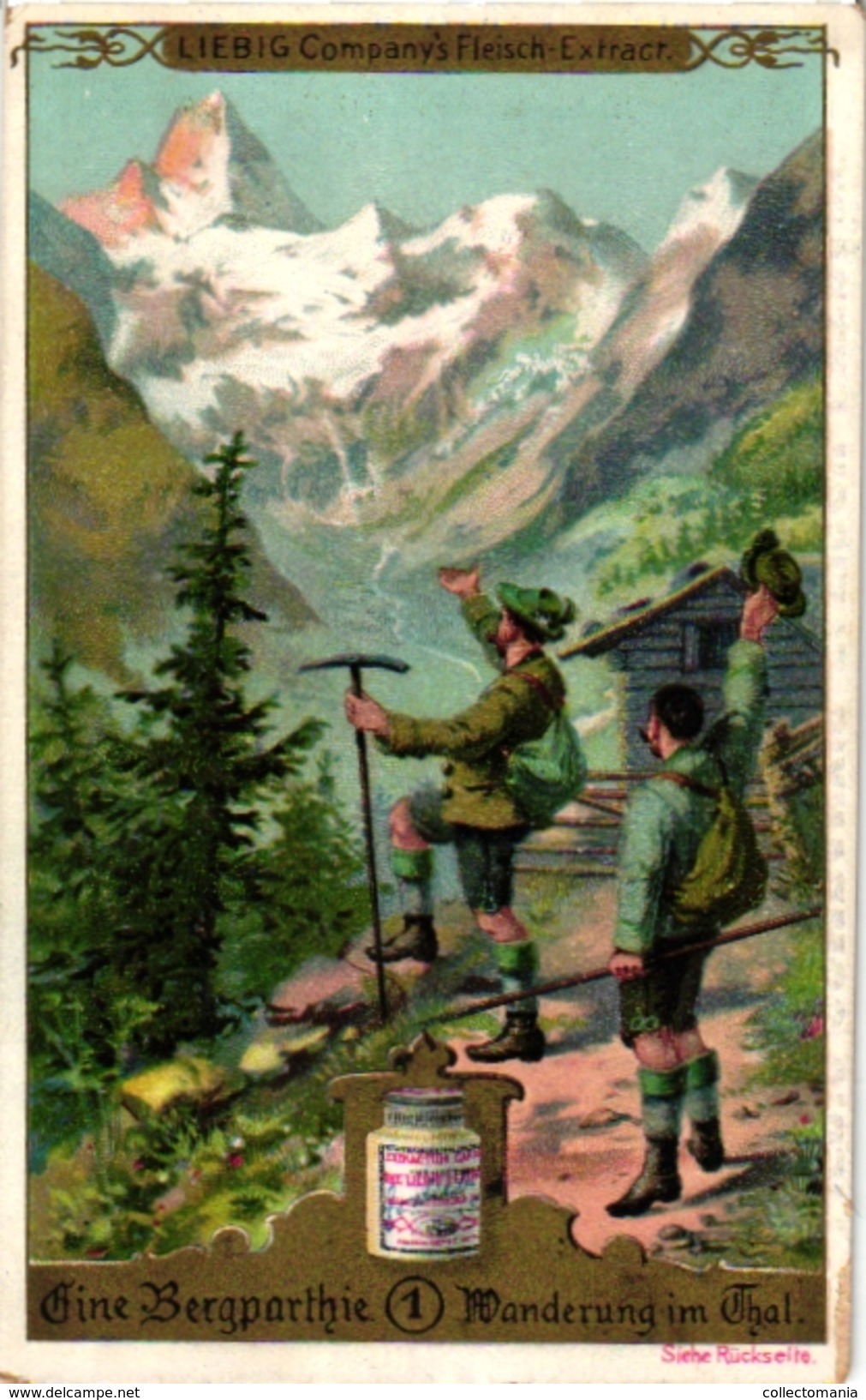 6 Cards C1897ALPINISME Mountaineering Bergparthie Descent Through Chimney Litho - Other & Unclassified