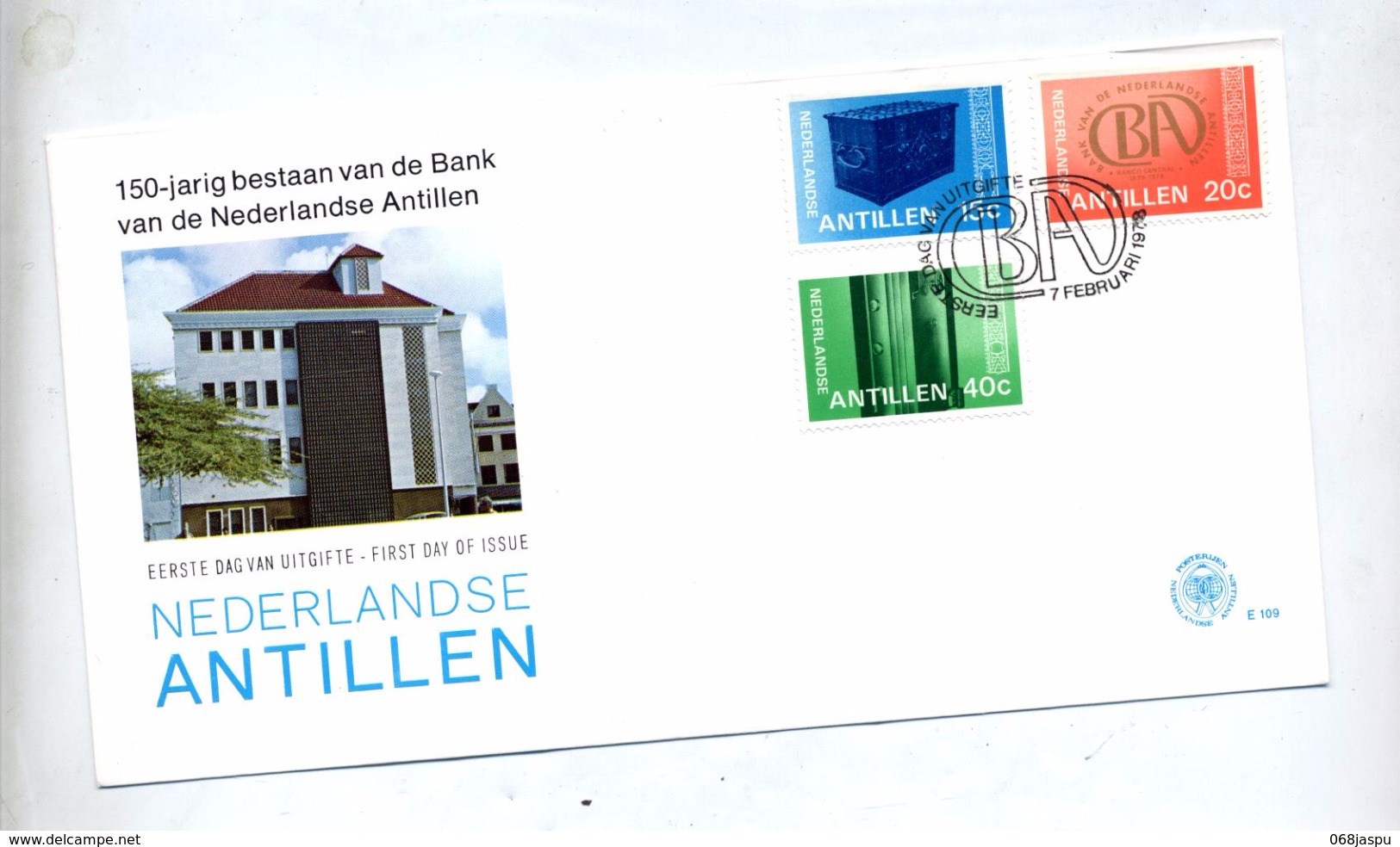 Lettre Fdc 1978 Banque - Curacao, Netherlands Antilles, Aruba