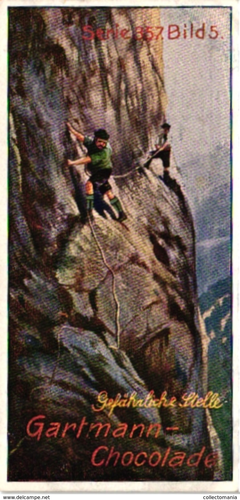 7 Cards C1900 ALPINISME Mountaineering Pub Chocolade Gatrmann Brouillaud Bordeaux Berger  Cacao Litho - Other & Unclassified