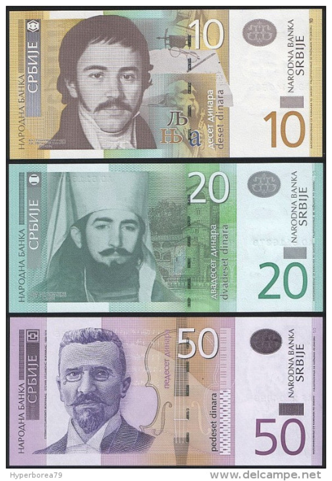 Serbia SET - 10 20 50 Dinara 2005 2006 - UNC - Serbie