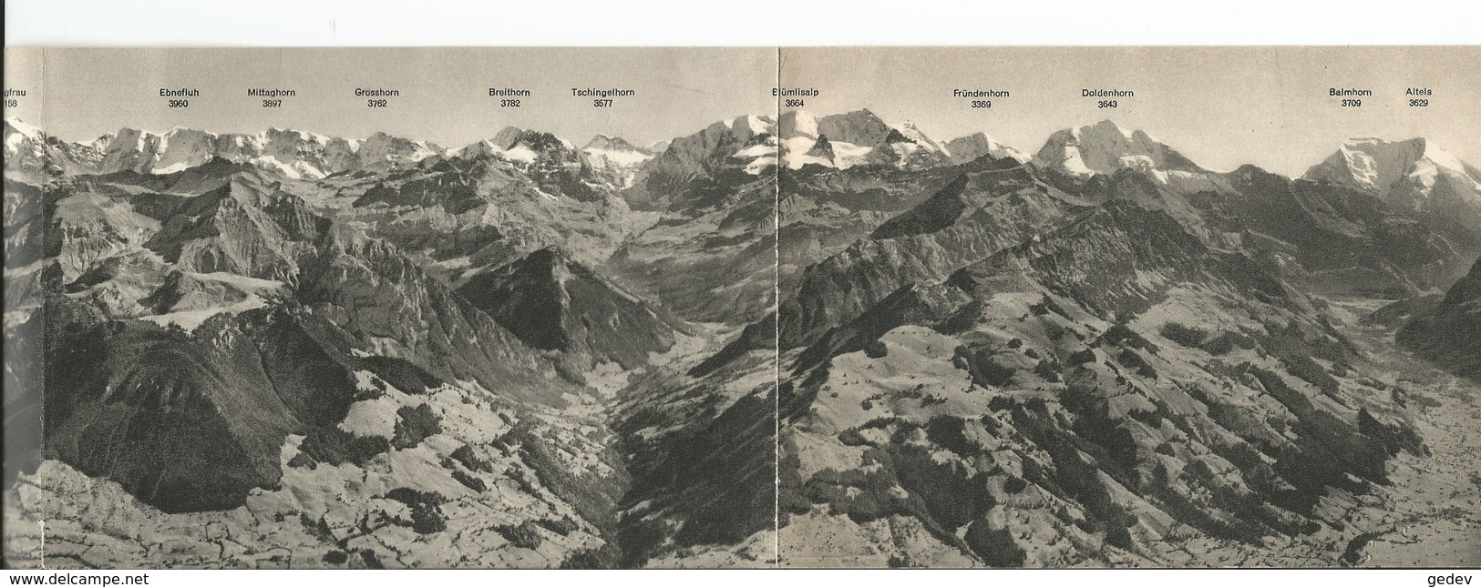 Panorama Niesen-Kulm, Dépliant 3x 10.5X15 - Pubblicitari