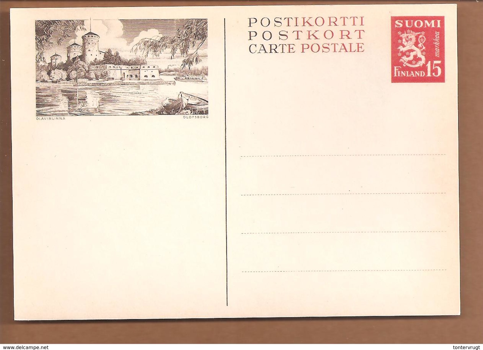 Finland. Postikortti 15M OLOFSBORG - Enteros Postales