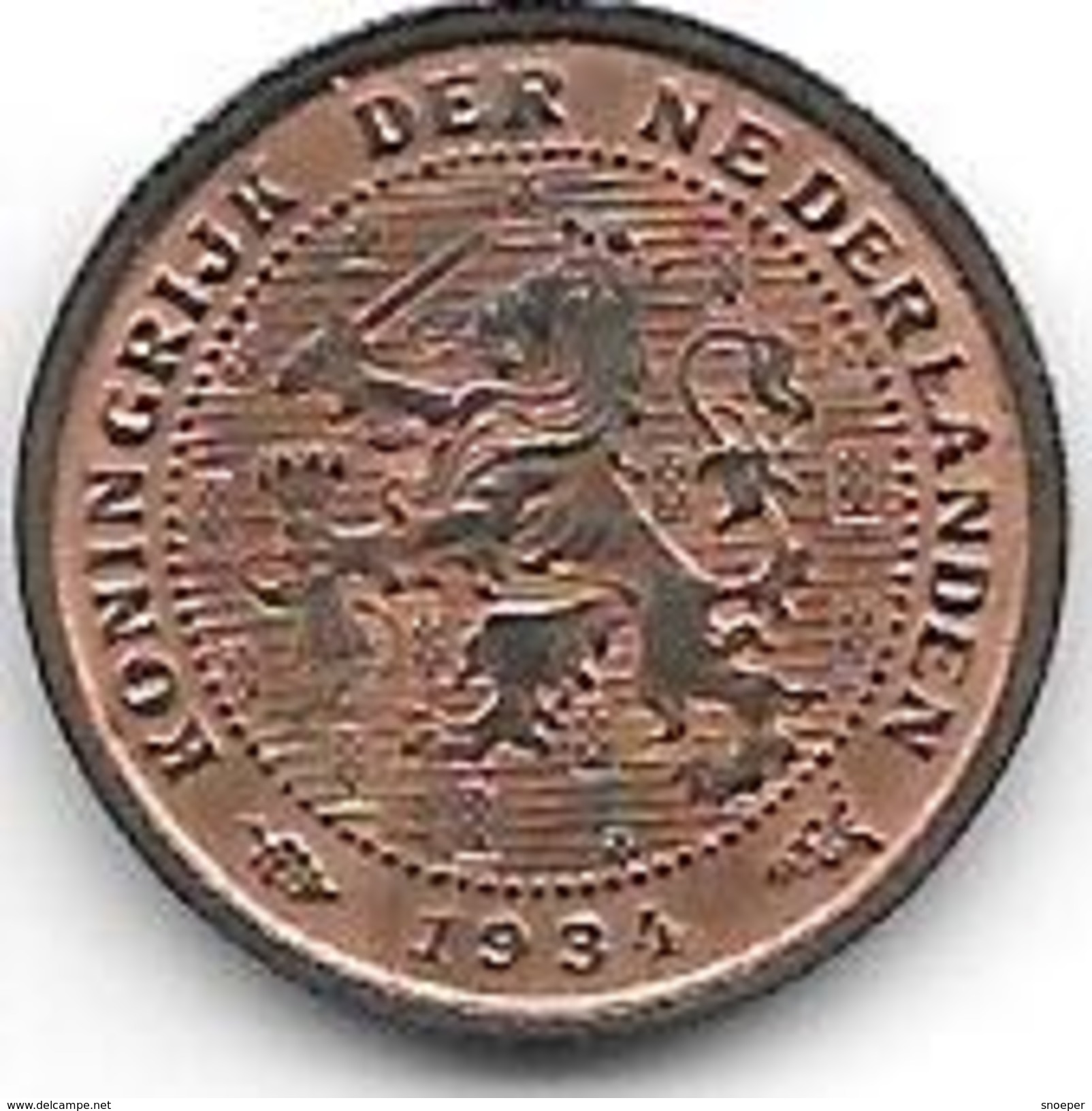 *netherlands 1/2 Cent 1934 Km 138   Unc !!! - 1849-1890 : Willem III