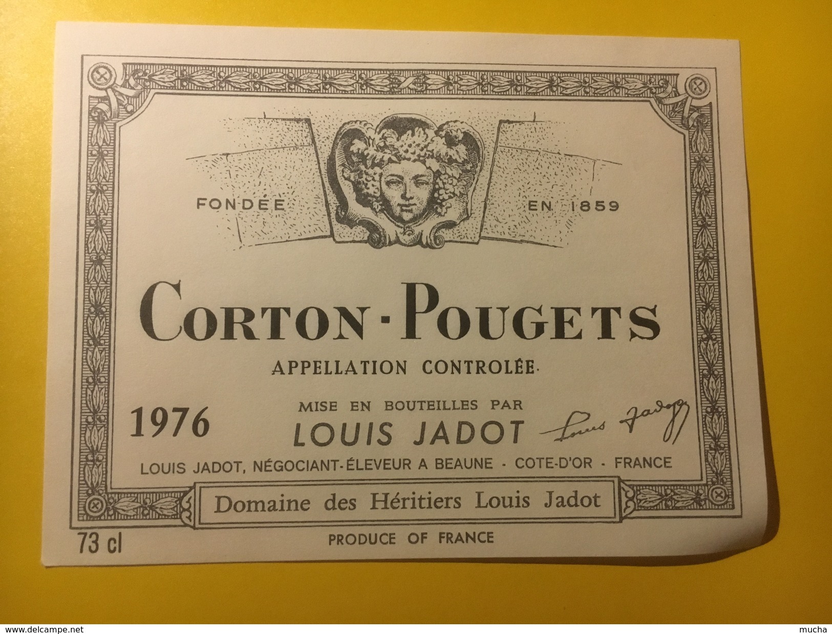 3570 -  Corton - Pougets 1976 Louis Jadot - Bourgogne