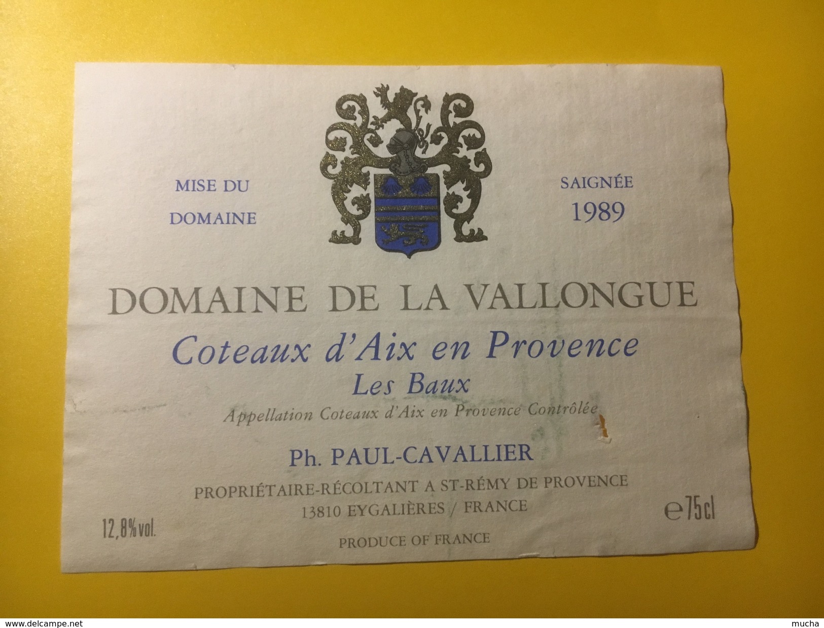 3573 -  Domaine De La Vallongue 1989 Côteaux D'Aix En Provence Les Baux - Languedoc-Roussillon