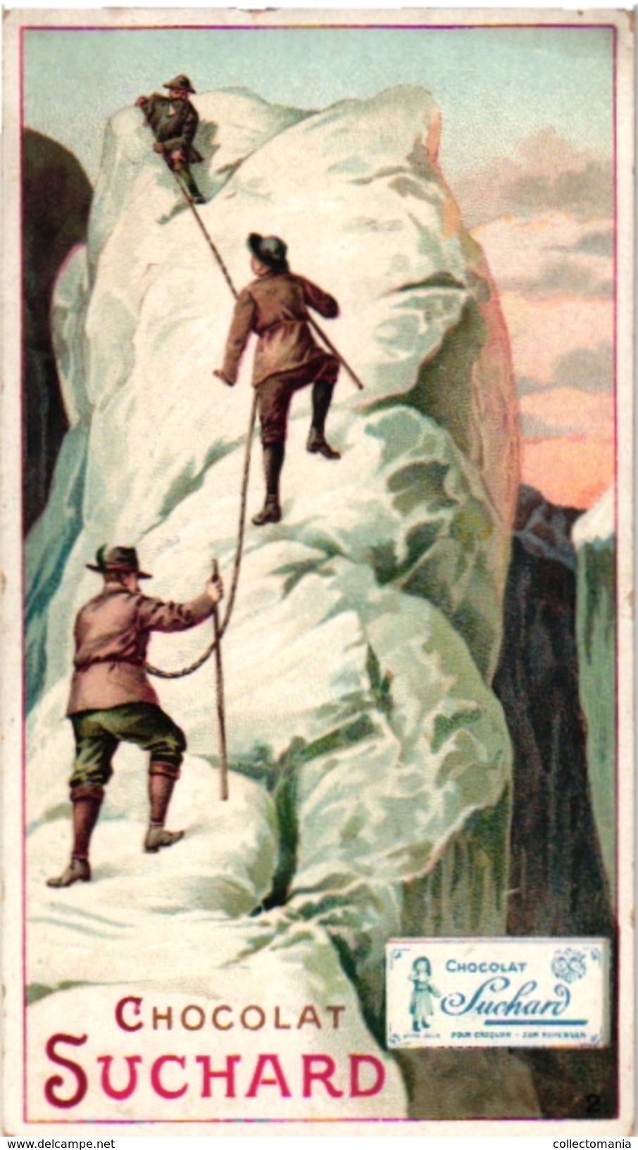 12 Cards 1895 Rare ALPINISME Pub chocolate Suchard Serie COMPLETE Litho climbing mountains SPORT montagne Zwitserland VG