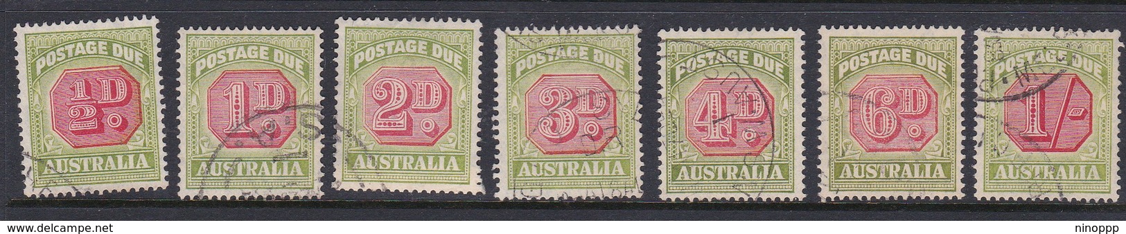 Australia Postage Due Stamps SG D112-118 1938-39 Used Stamps - Port Dû (Taxe)