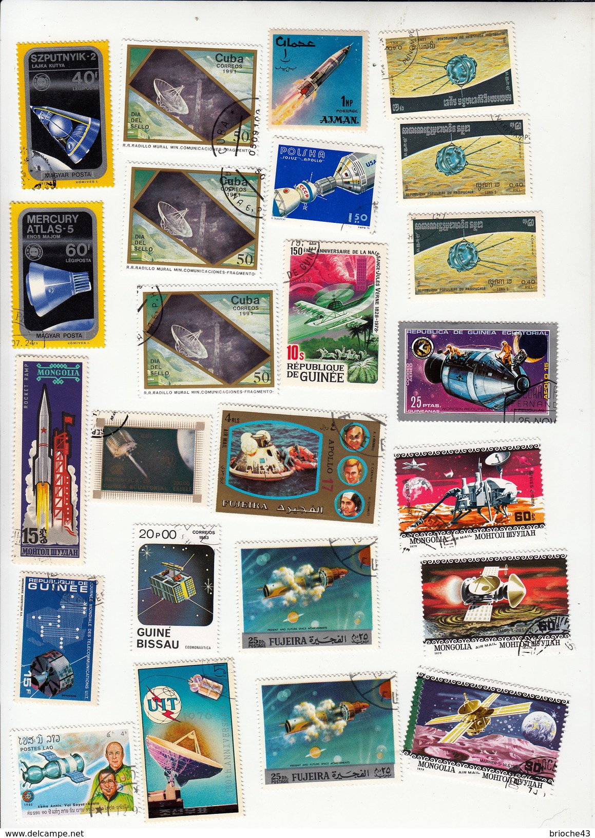 MONDE - LOT DE TIMBRES THÈME ESPACE - 8 SCANS / R129 - Autres & Non Classés