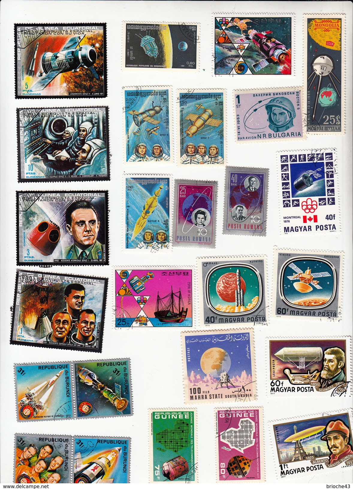 MONDE - LOT DE TIMBRES THÈME ESPACE - 8 SCANS / R129 - Autres & Non Classés