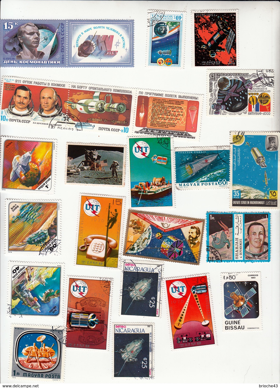 MONDE - LOT DE TIMBRES THÈME ESPACE - 8 SCANS / R129