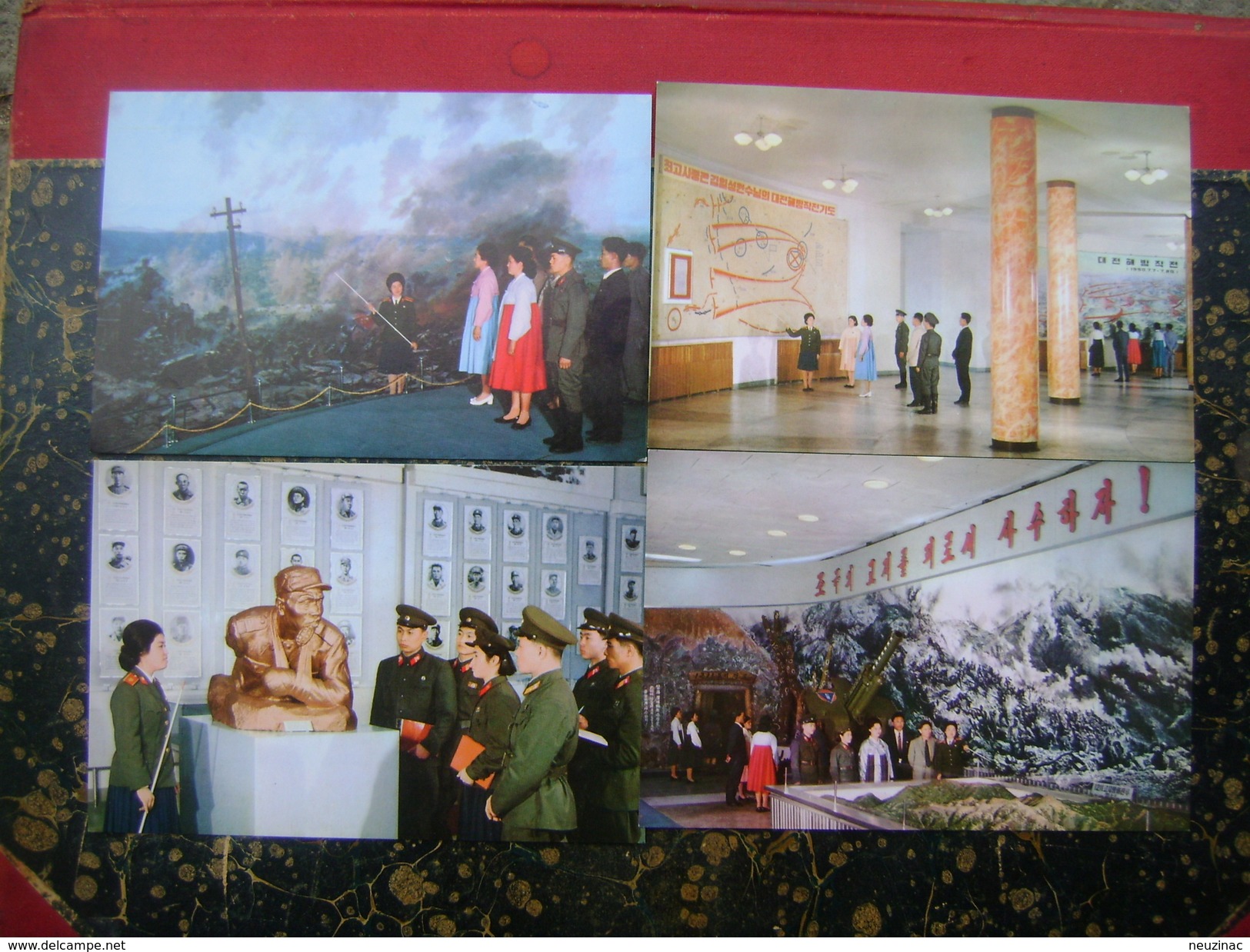 Pyongyang-10 POSTCARDS-Museum-tank-airplane-advertising  (K-2) - Corée Du Nord