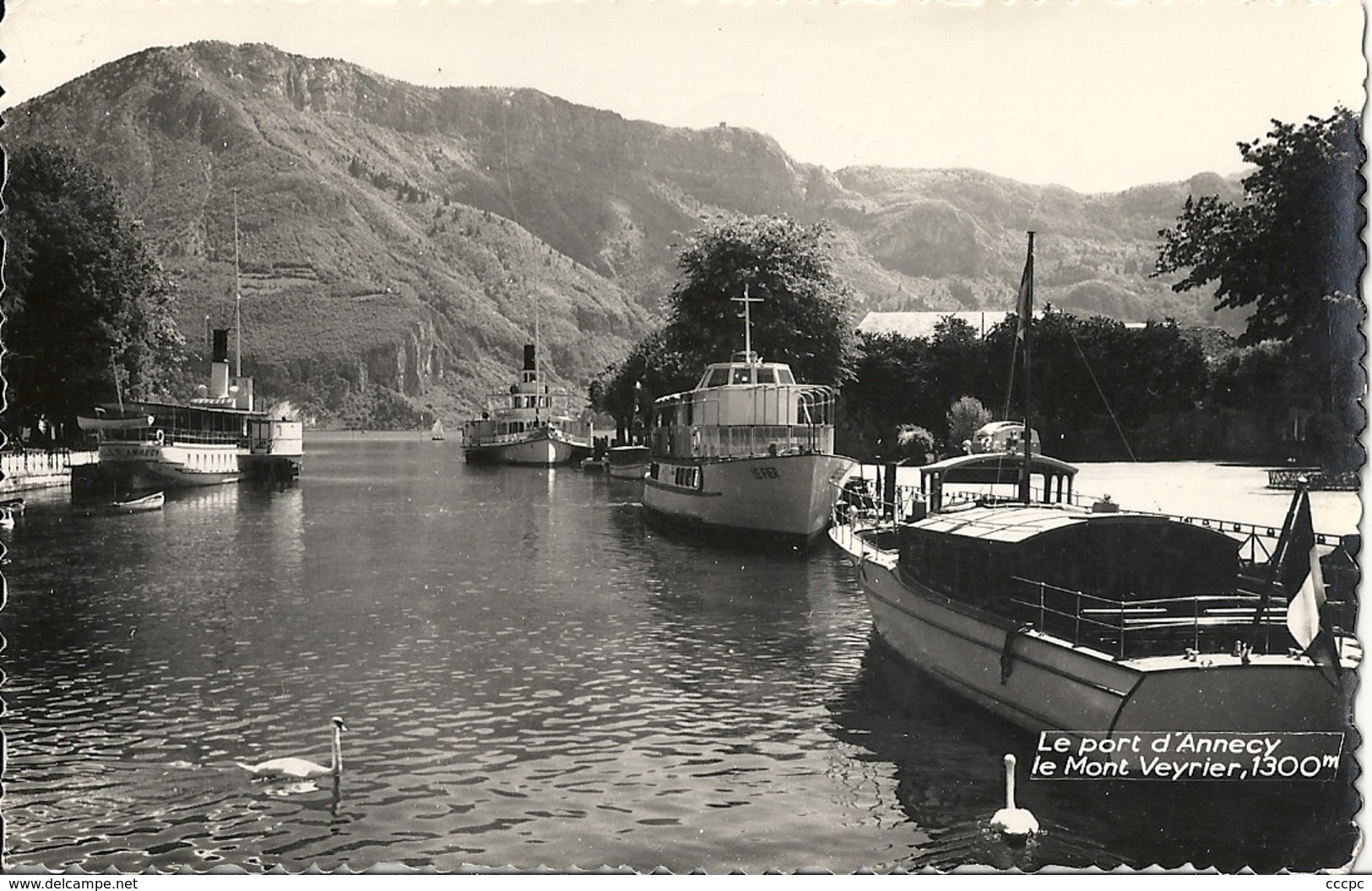 CPSM Le Port D'Annecy Et Le Mont Veyrier - Annecy