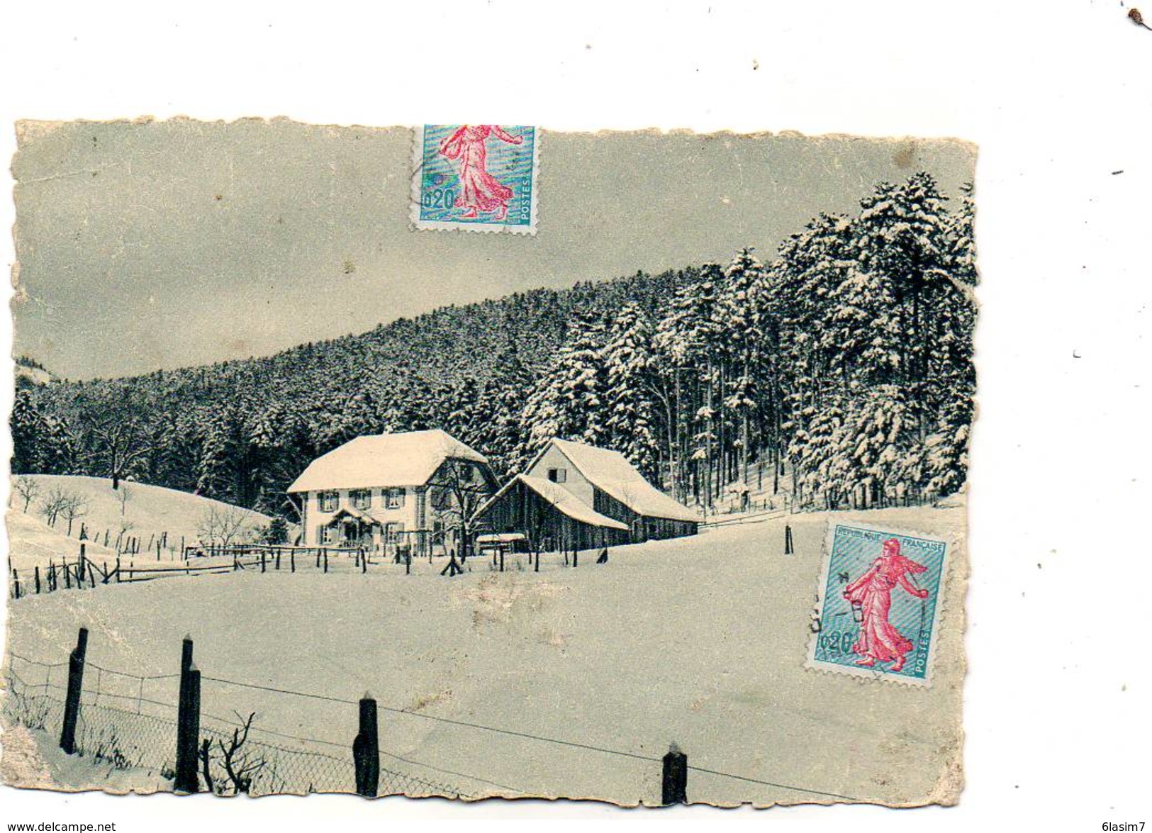 CPSM Dentelée - OBERHASLACH (67) - Aspect De La Ferme-Auberge-Maison Forestière De Weinbaechel En 1960 - Barr