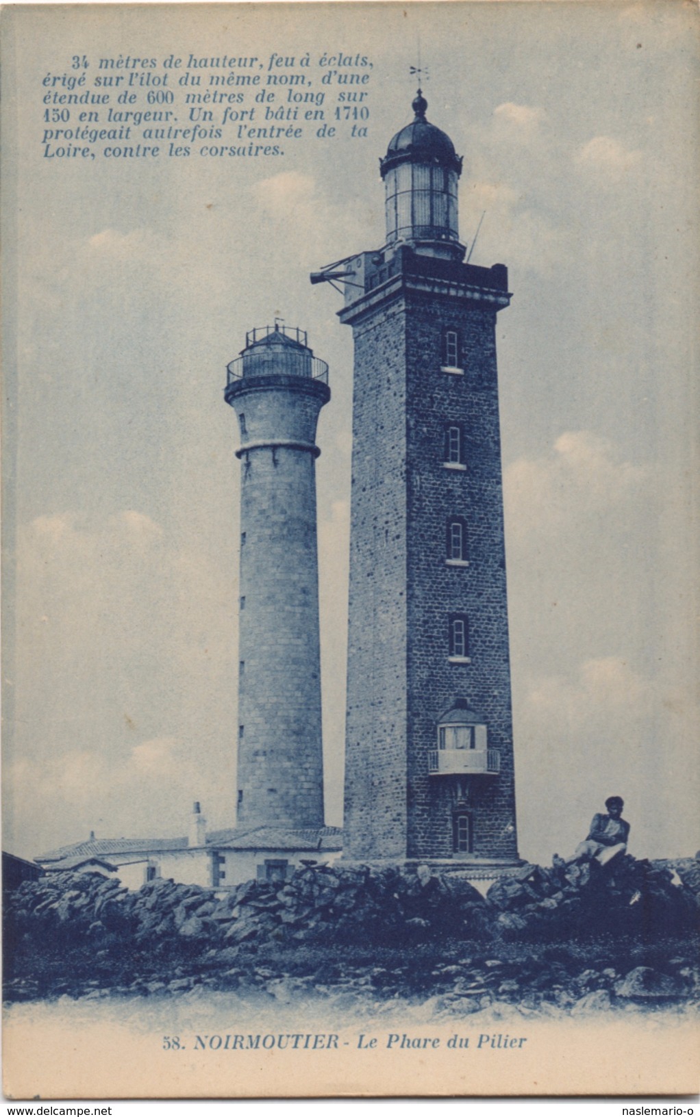 CPA 85 NOIRMOUTIER Le Phare Du Pilier 34 M De Hauteur - Noirmoutier