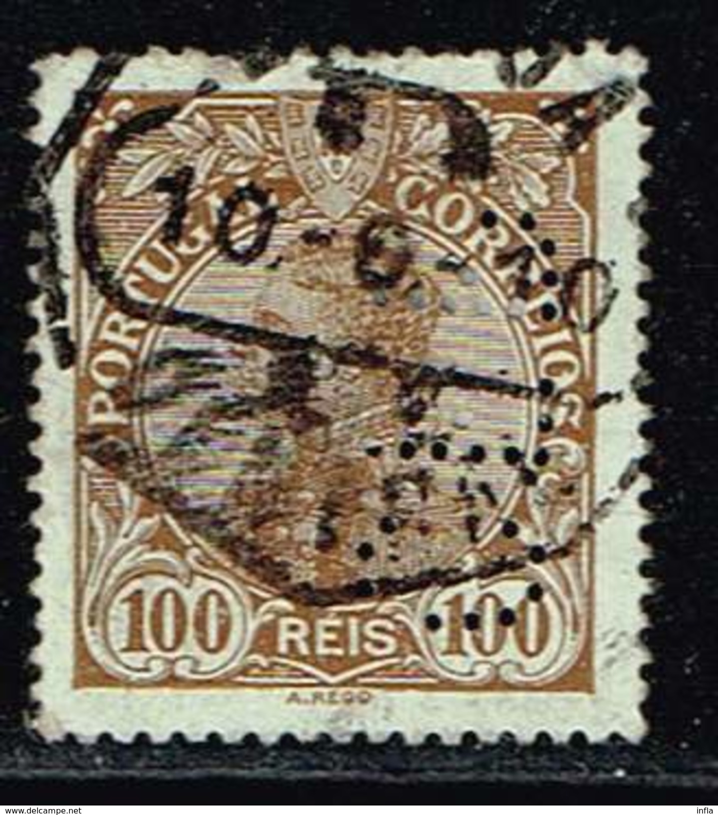 Portugal 1910, Michel# 163 O Mit Perfin CFP - Gebraucht