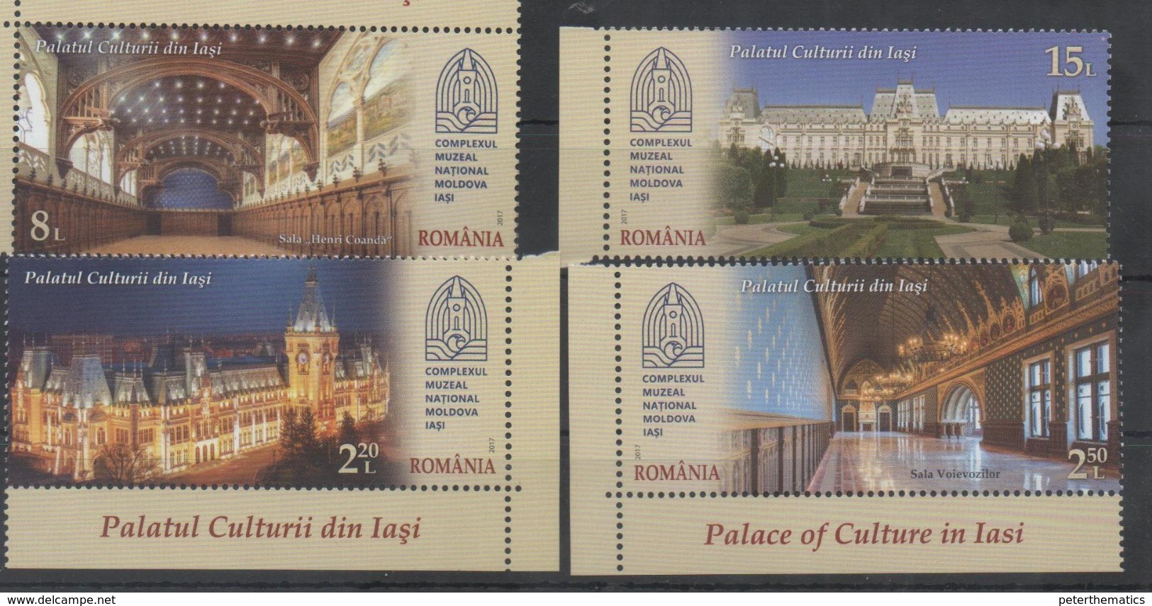 ROMANIA, 2017, MNH,ARCHITECTURE, CULTURE, PALACES, IASI,4v - Other & Unclassified