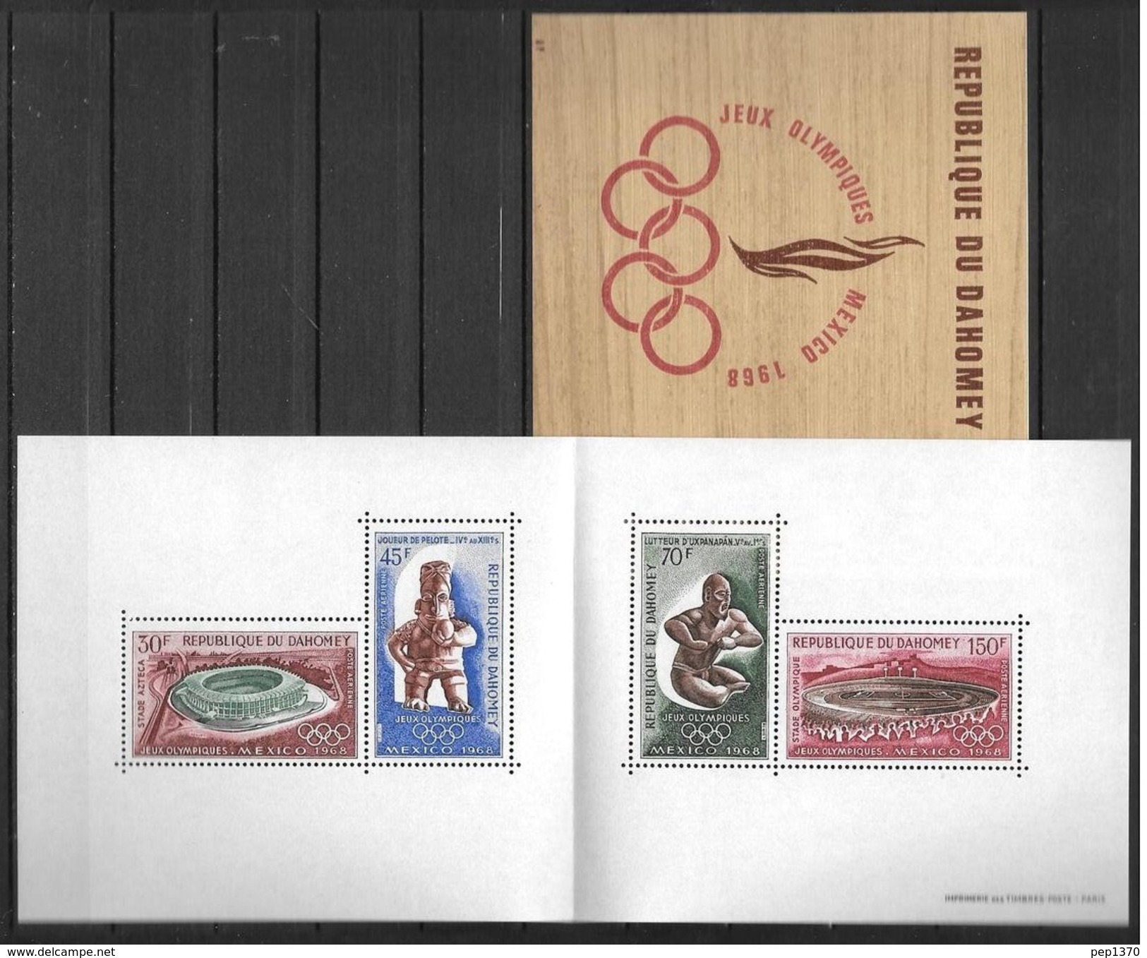 DAHOMEY 1968 - OLYMPICS MEXICO 68 - YVERT BLOCK Nº 15** BOOKLET - Verano 1968: México