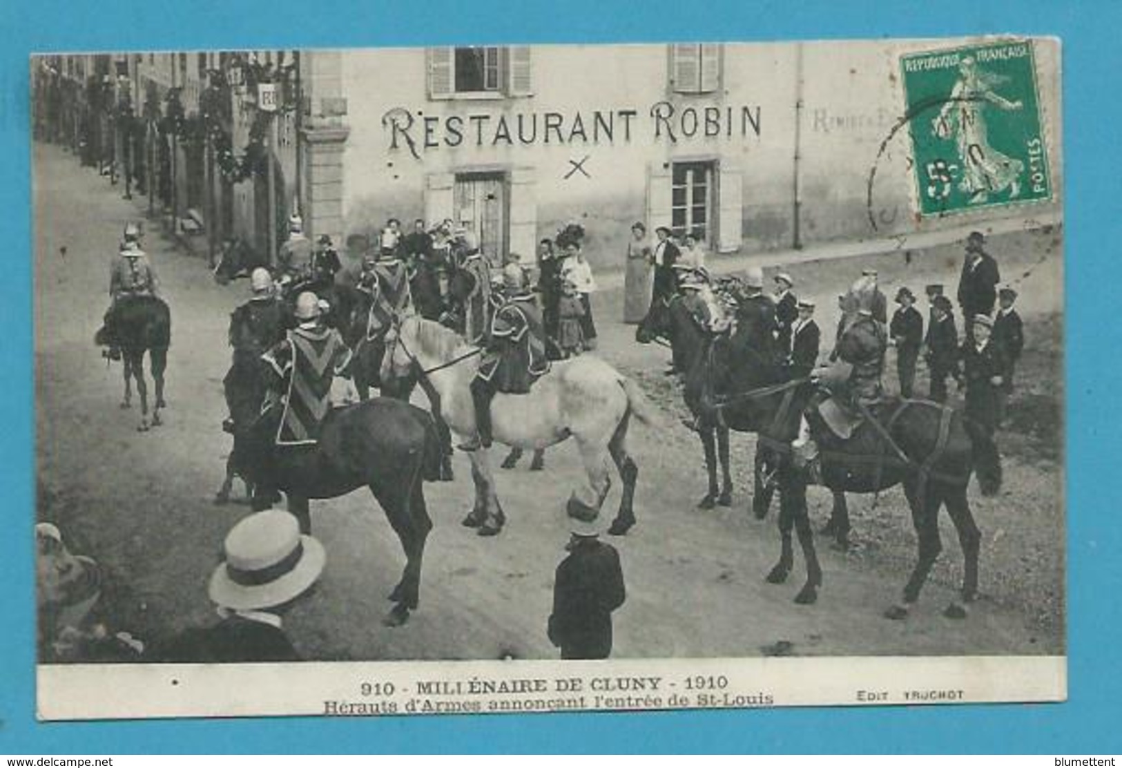 CPA 910 - Hérauts D'Armes Annonçant L'entrée De St-Louis En 1910 Millénaire De CLUNY 71 - Cluny