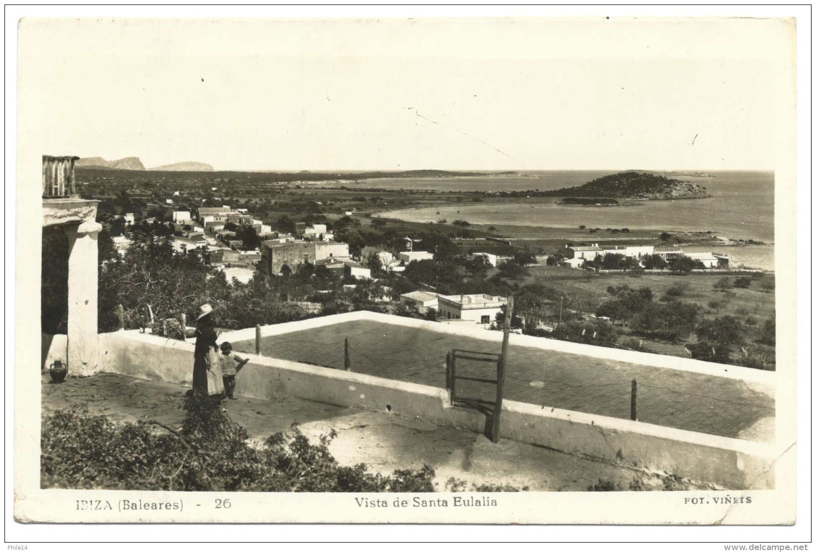 CPA IBIZA BALEARES / VISTA DE SANTA EULALIA / 1950 POUR LA FRANCE - Ibiza