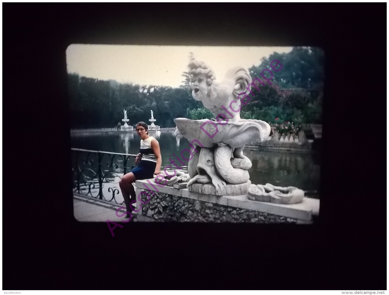 Diapositive Slide Diapo 1968 Italie Italy Florence Jardin De Boboli Esplanade De L Ilot - Dias