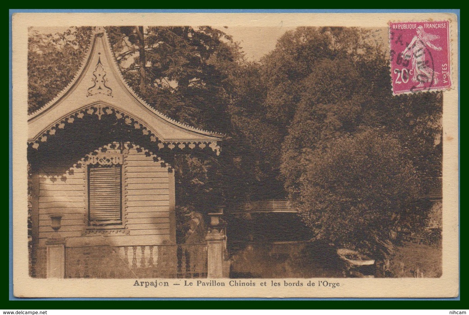 CPA Arpajon Pavillon Chinois Bords De L'Orge Voy 1934 TB - Arpajon