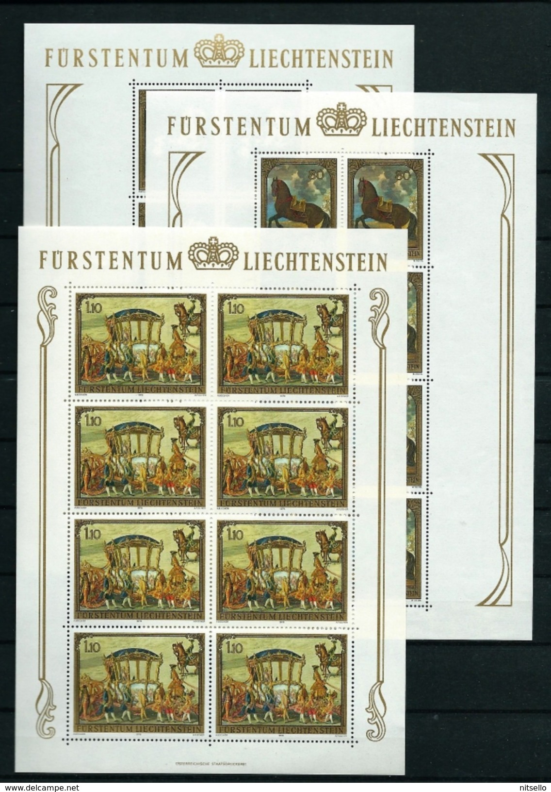 HB EUROPA  ///  (C180) LIECHTENSTEIN  MICHEL Nº: 717/719 **MNH   ******** LIQUIDATION *********** - Blocs & Feuillets