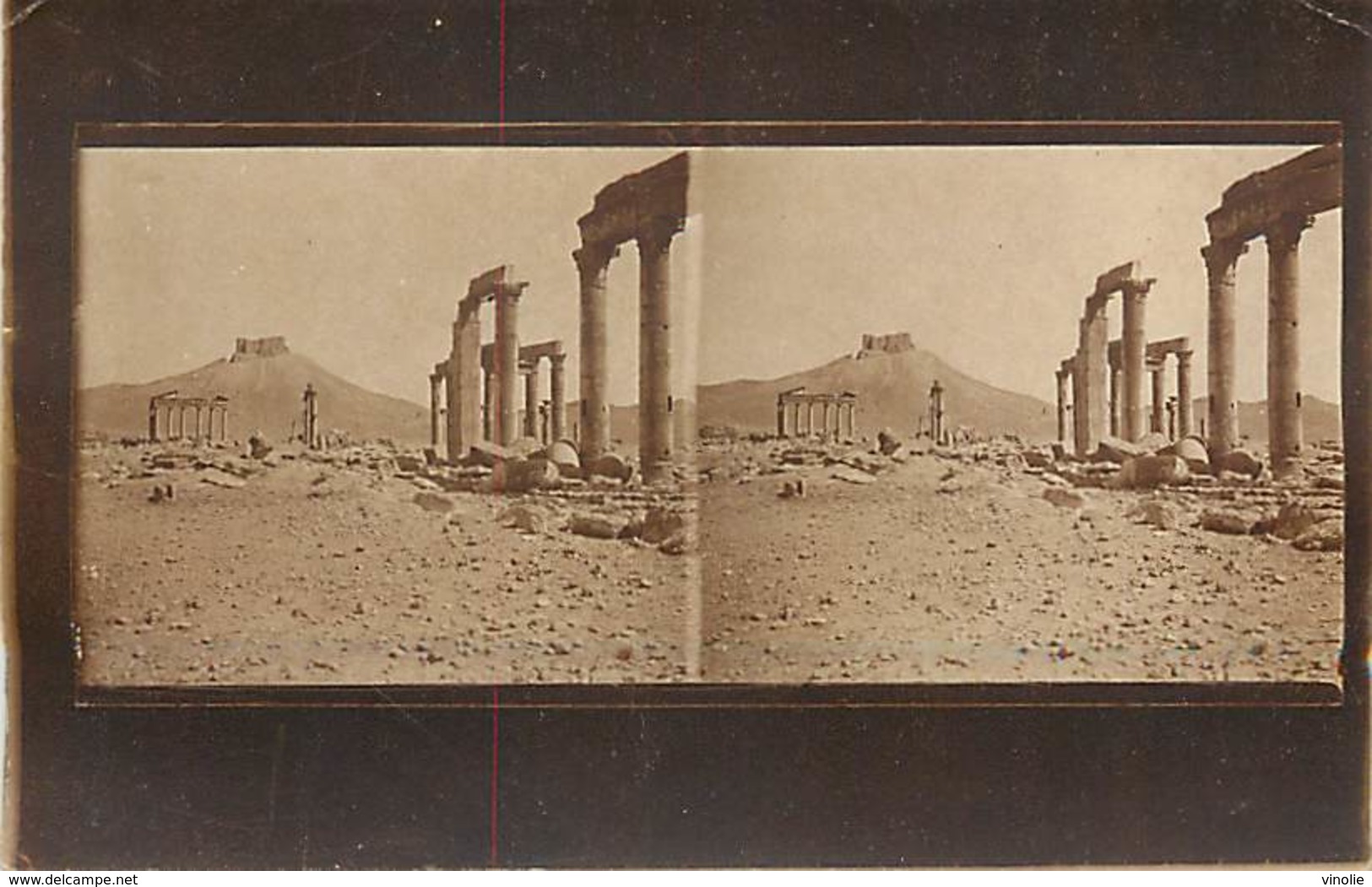 PIE-T-17-F-699 : PALMYRE . CARTE PHOTO. VUE STEREOSCOPIQUE. - Syrie