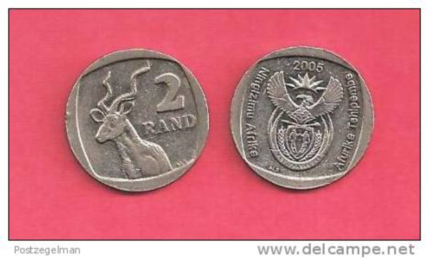 SOUTH AFRICA  2005 Nicely Used 2 Rand Coin Nr. 165A - Zuid-Afrika