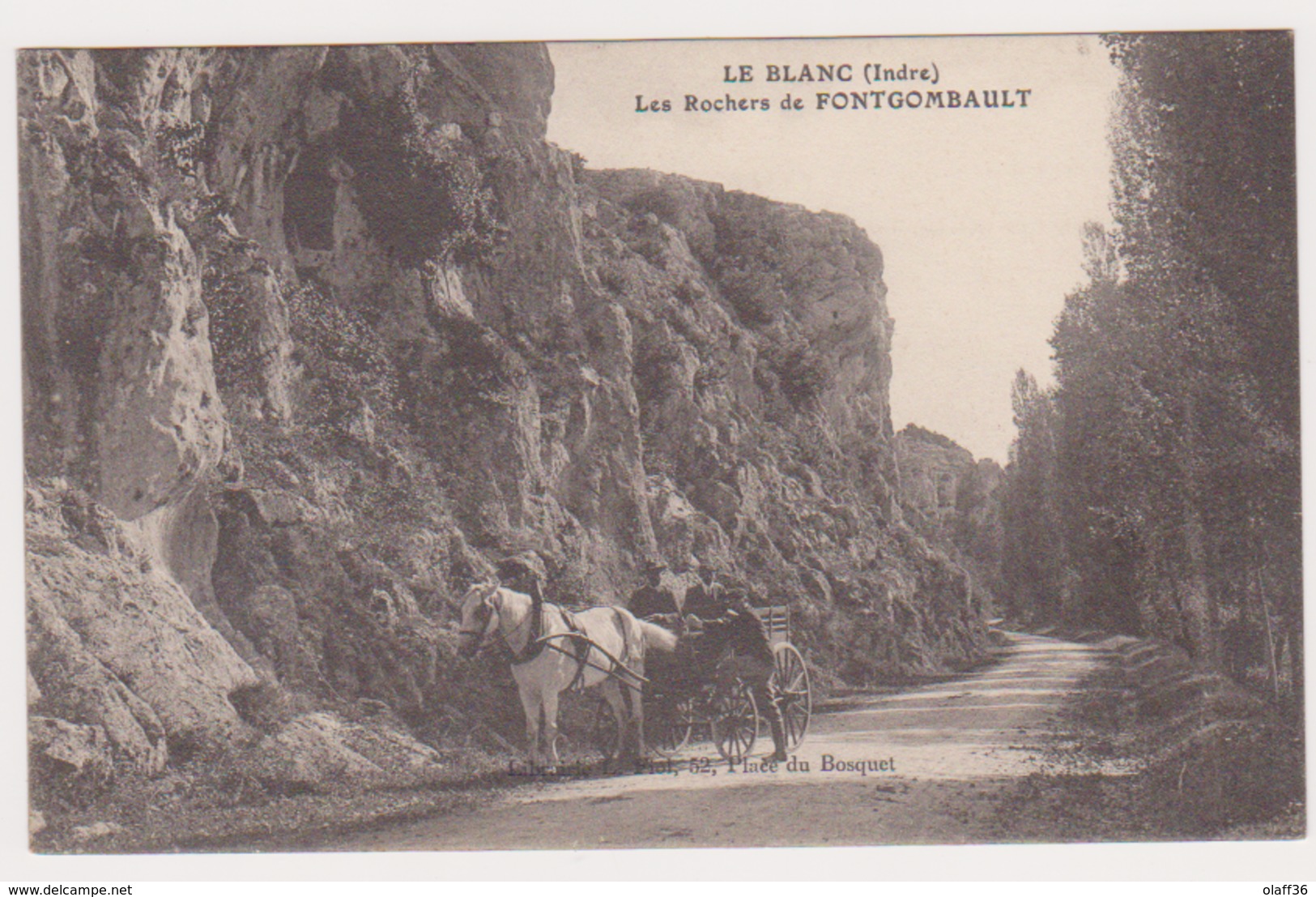 CPA INDRE  36  LE BLANC  Les Rochers De Fontgombault - Le Blanc