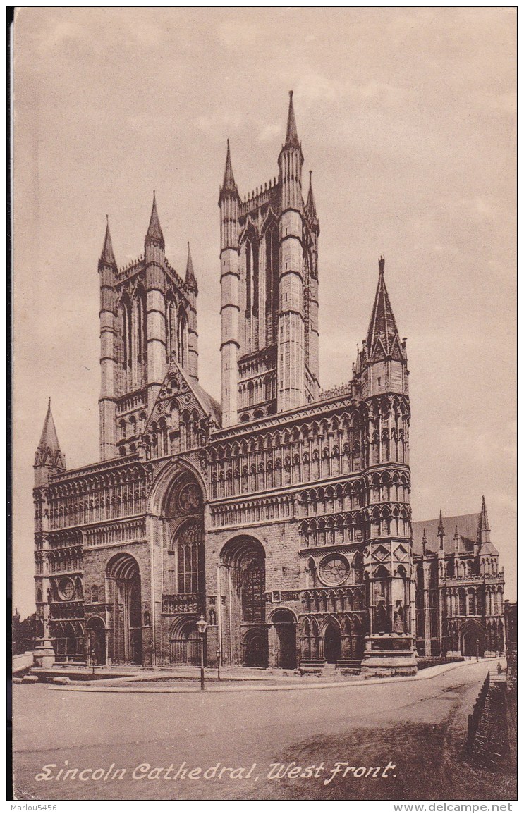 LINCOLN CATHEDRAL. WEST FRONT - Lincoln