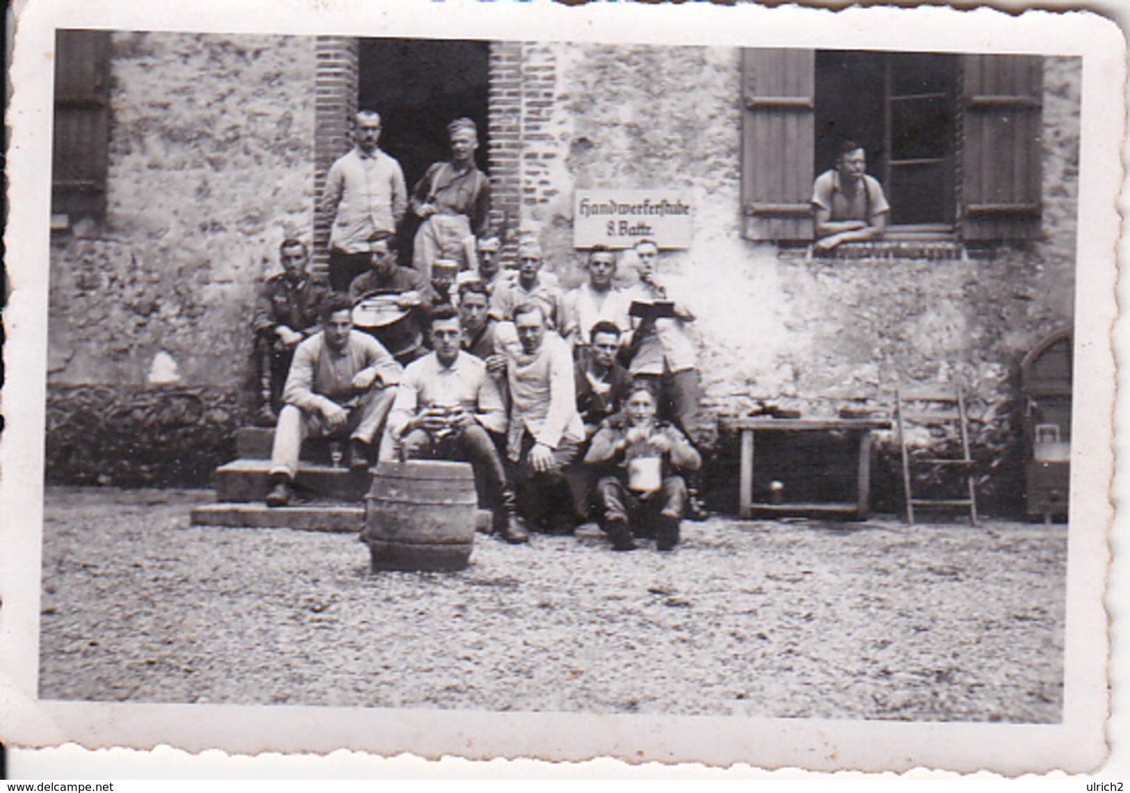 Foto Deutsche Soldaten - Handwerkerstube 8. Battr. - 2. WK - 8*5cm (27738) - Krieg, Militär