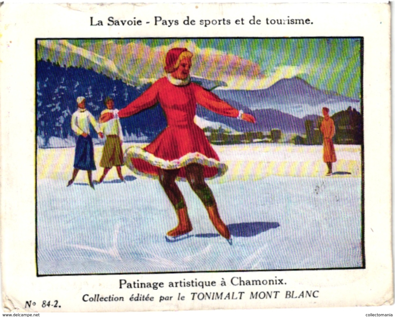7 Cards Ice-Skating Patinage sur Glace Eislaufen PUB  Patin Gamain Maison de Blanc Bruxelles Tonimalt Chicoree MENAGERE