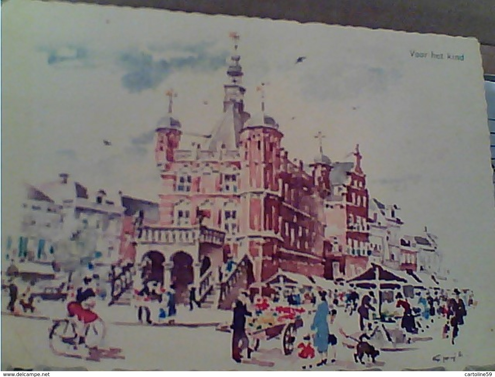 NEDERLAND HOLLAND PAYS-BAS - OVERIJSSEL - DEVENTER - De Waag VB1961 STAMP TIMBRE 4 +4 CT SINTERKLAAS GA13054 - Amsterdam