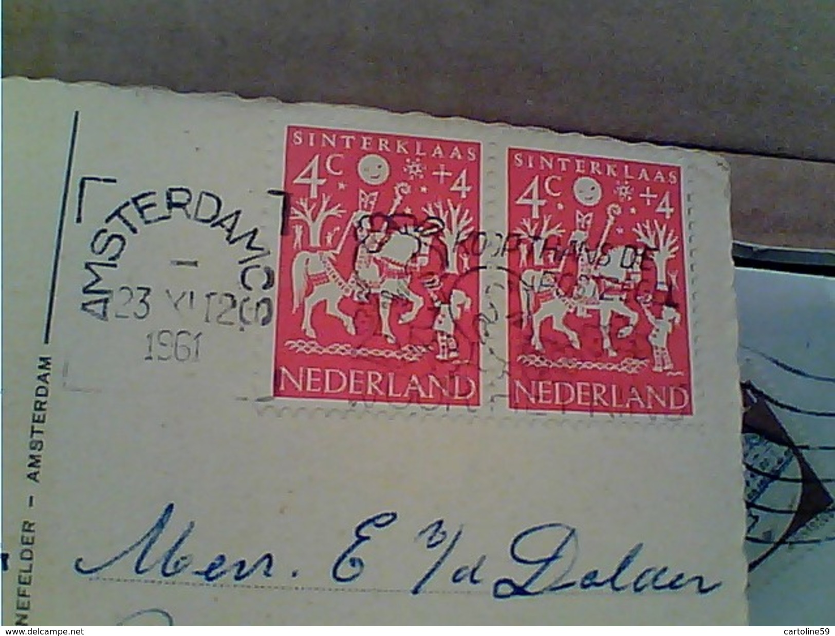 NEDERLAND HOLLAND PAYS-BAS - OVERIJSSEL - DEVENTER - De Waag VB1961 STAMP TIMBRE 4 +4 CT SINTERKLAAS GA13054 - Amsterdam