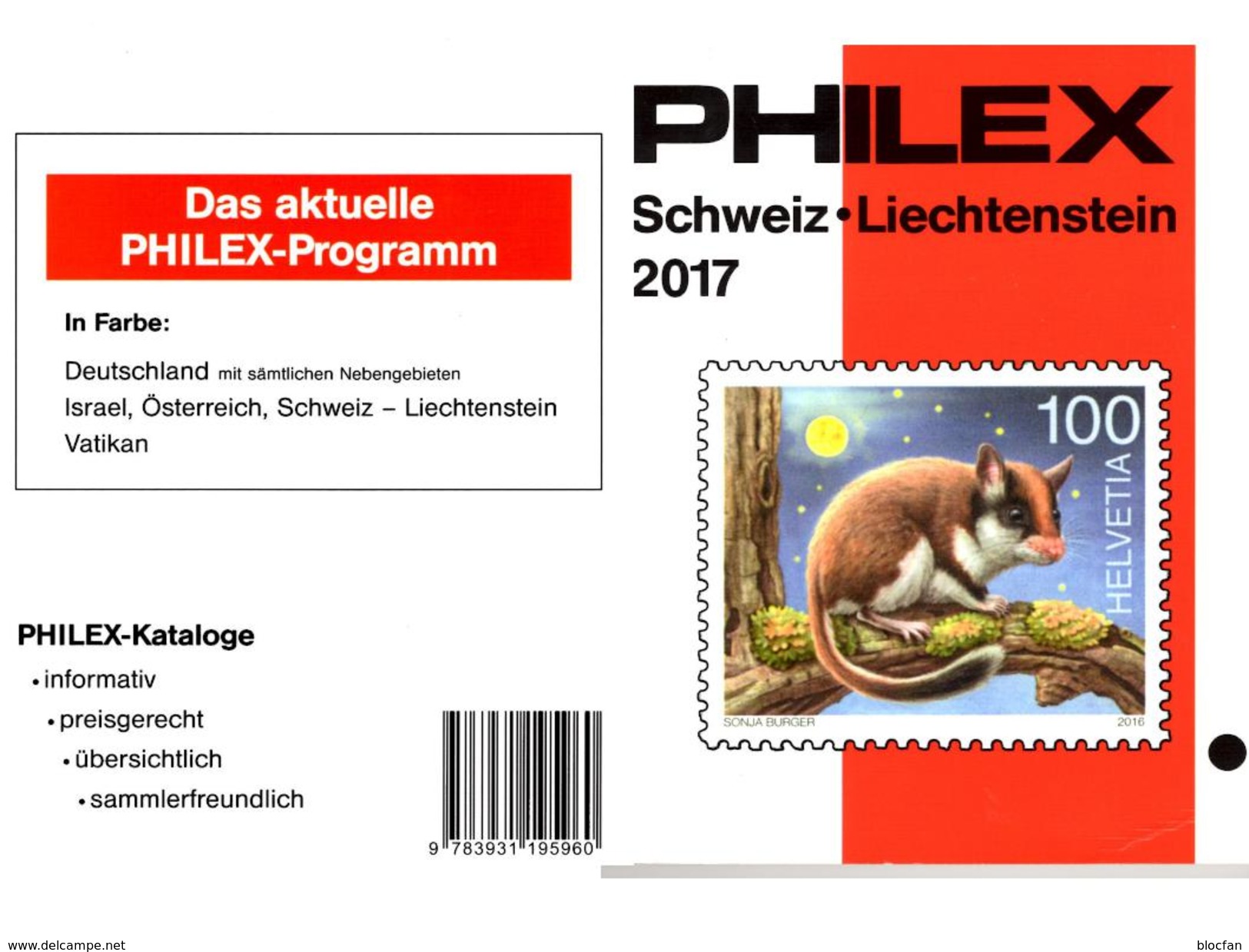 Schweiz+Liechtenstein PHILEX Katalog 2017 Neu 17&euro; ATM Porto Behörde UN-Ämter Stamp Of Helvetia FL 978-3-93119-596-0 - Collections
