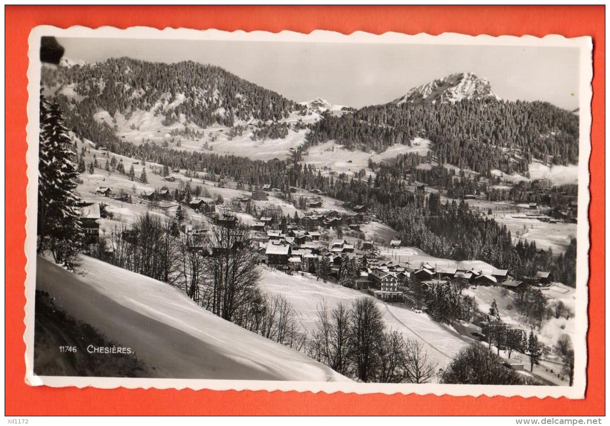 IAS-14 Chesières Près Villars, En Hiver. Circulé. Perrochet 11746 - Roche