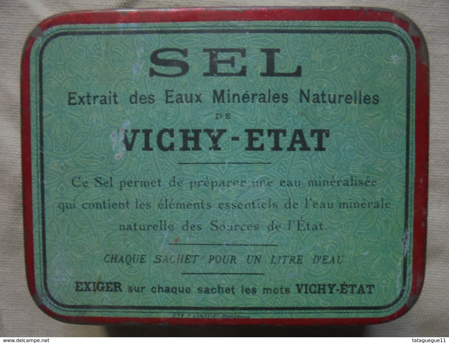 Ancien - Boite De SEL VICHY-ETAT (Vide) - Scatole