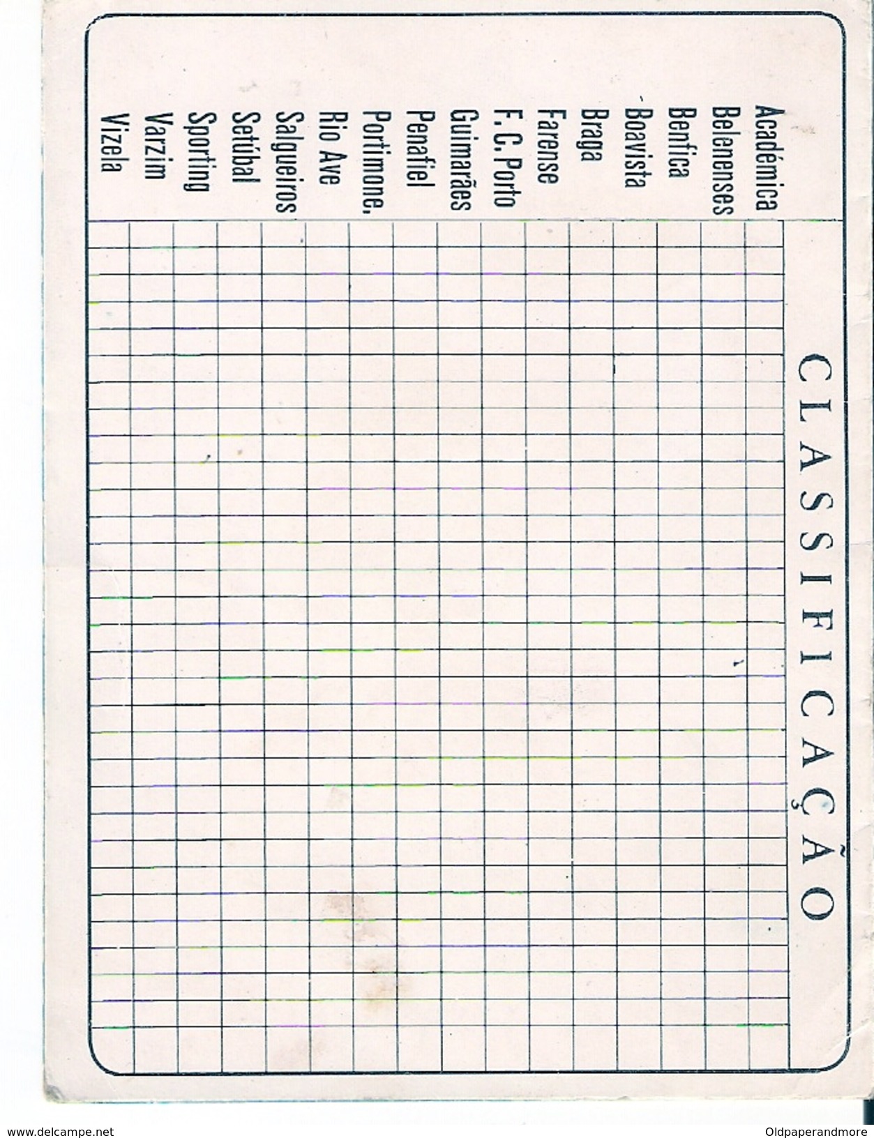 PORTUGAL CALENDARIO CAMPEONATO NACIONAL DE FUTEBOL 84/85 1ª DIVISÃO - SOCCER - Kleding, Souvenirs & Andere