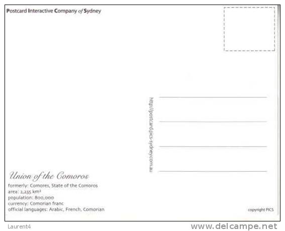 Map Of Comoros Island - Carte Géographique De L´ile Des Comores - Comores