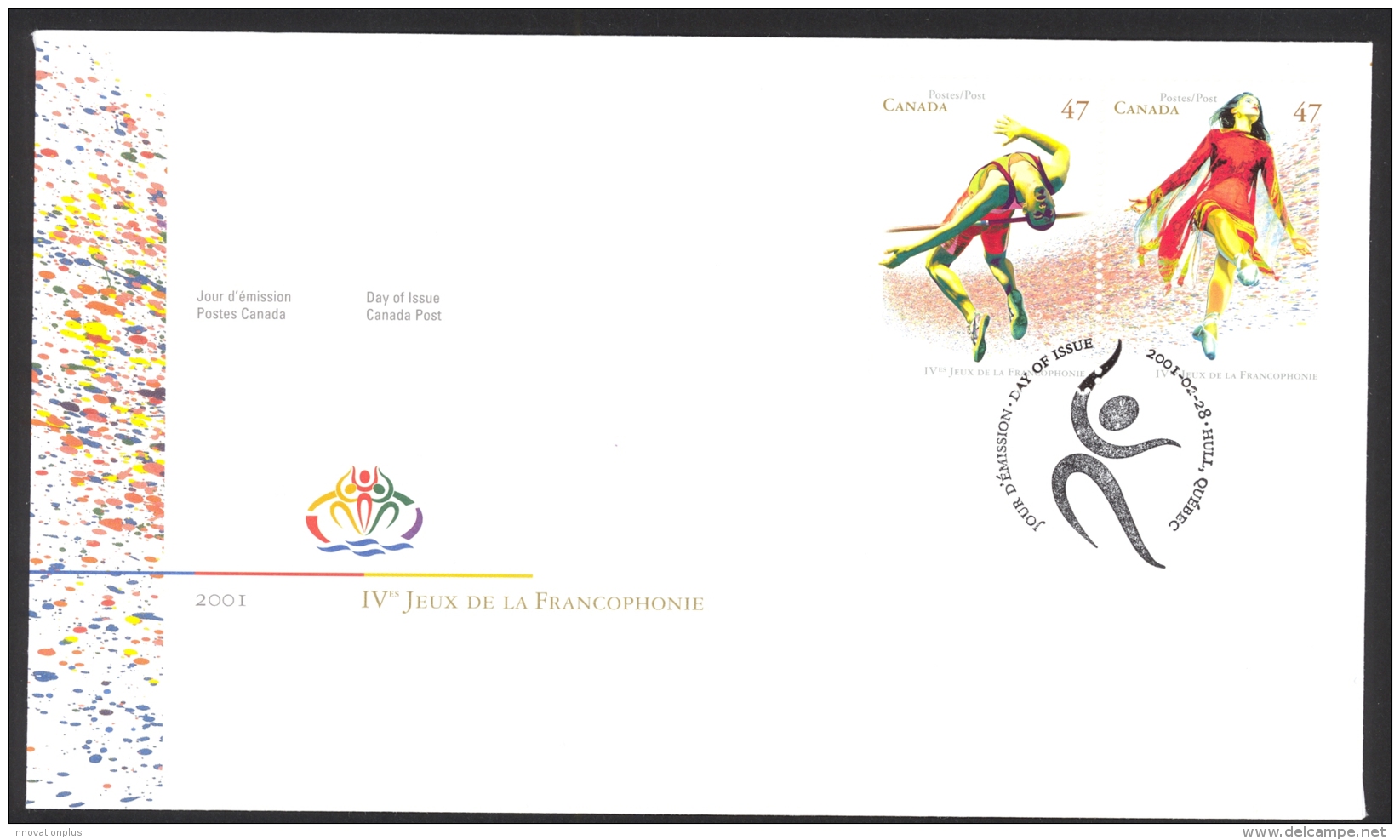 Canada Sc# 1894-1895 FDC Combination 2001 02.28 Games Of La Francophonie - 2001-2010