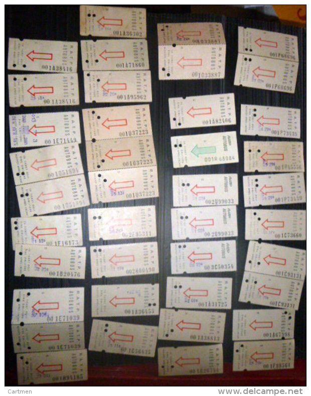 TICKETS BUS LOT DE 49 TICKETS  AVEC DIVERSES SERIES  LOT N°5 - Autres & Non Classés