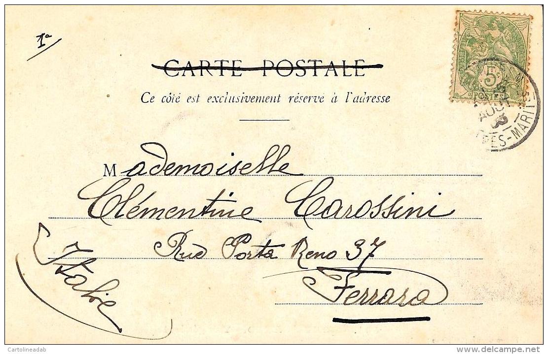 [DC9859] CPA -  MONTE CARLO - VUE GENARALE - VISTA GENERALE - DONNA CON OMBRELLINO - Viaggiata 1903 - Old Postcard - Monte-Carlo