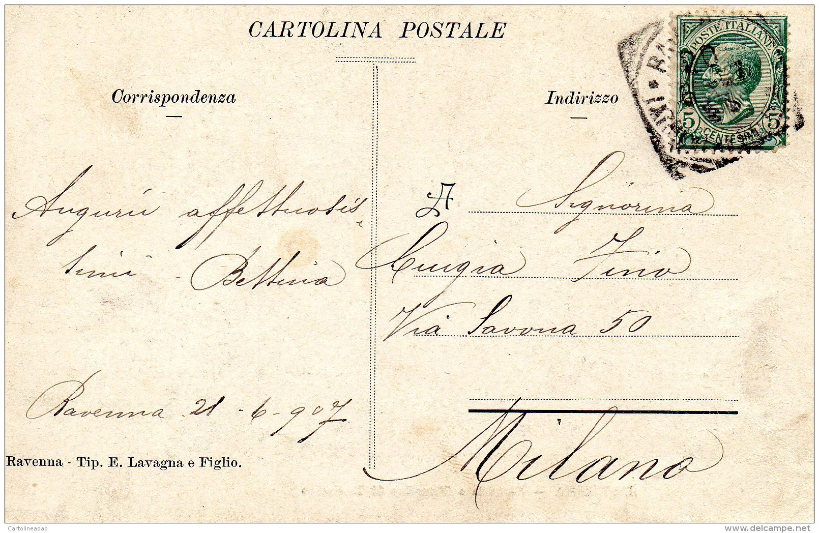 [DC9904] CPA - RAVENNA - ROTONDA O MAUSOLEO DI TEODORICO - Viaggiata 1907 - Old Postcard - Ravenna