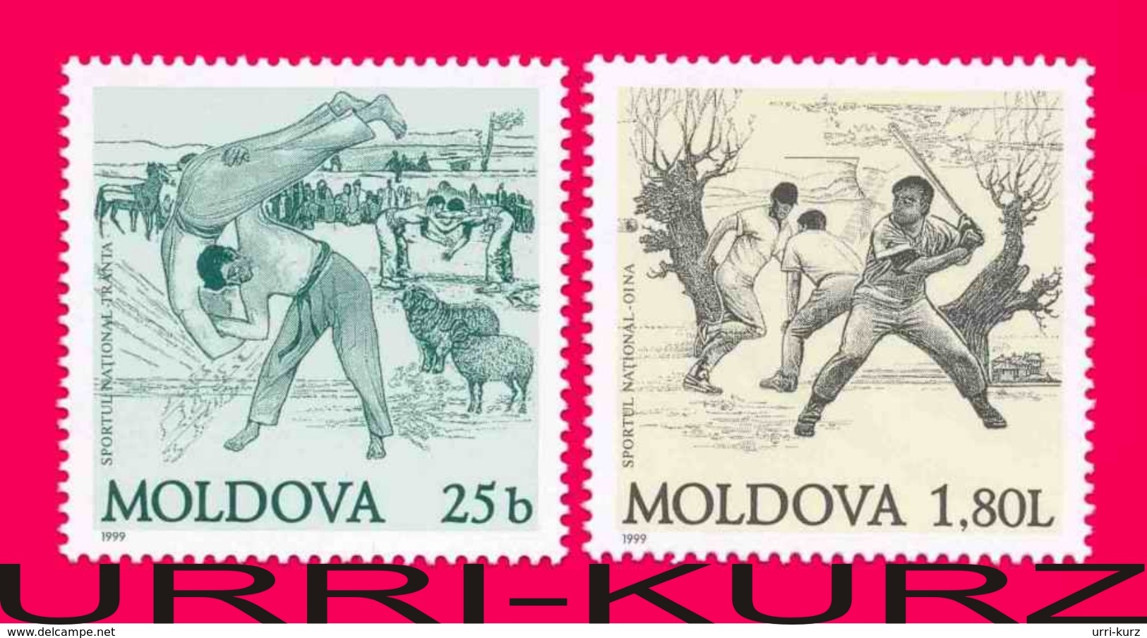 MOLDOVA 1999 National Traditional Sports 2v Sc306-307 Mi310-311 MNH - Moldova